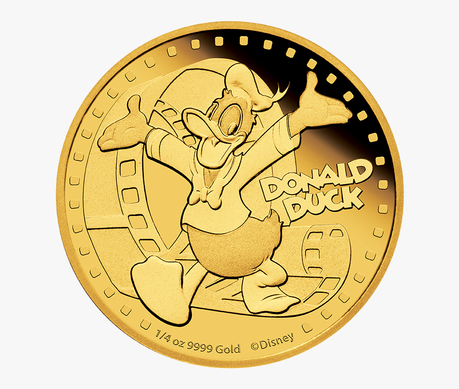 2014 6 X 1/4 Oz Gold Coin - Disney Mickey Mouse Donald Duck Gold Coin Disney, Transparent Clipart