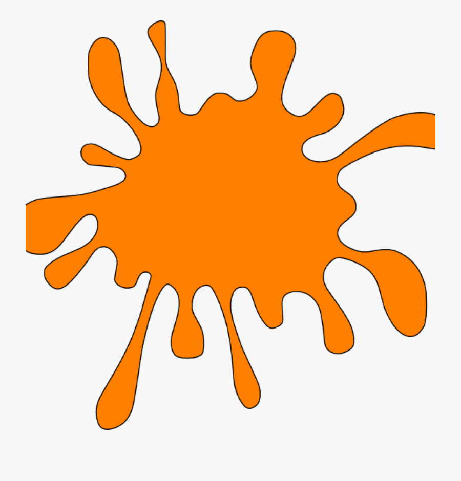 Transparent Orange Clipart - Red Paint Splatter Clipart, Transparent Clipart