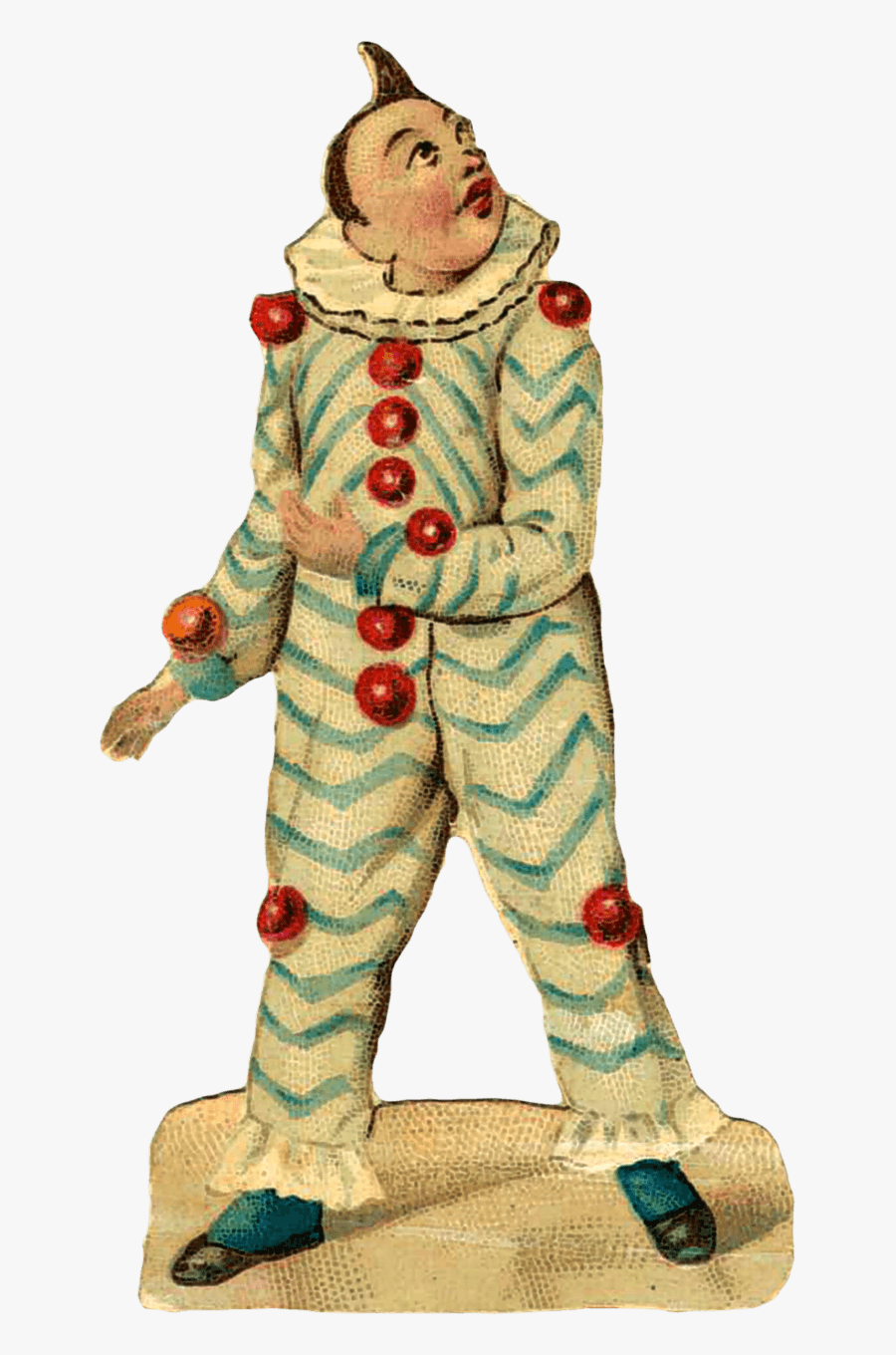 Circus Clown Victorian - Circus Clown Transparent Vintage, Transparent Clipart