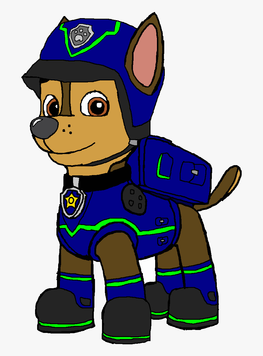 Paw Patrol Disegni Da Colorare Chase Head Clipart Free - Paw Patrol Chase Art, Transparent Clipart