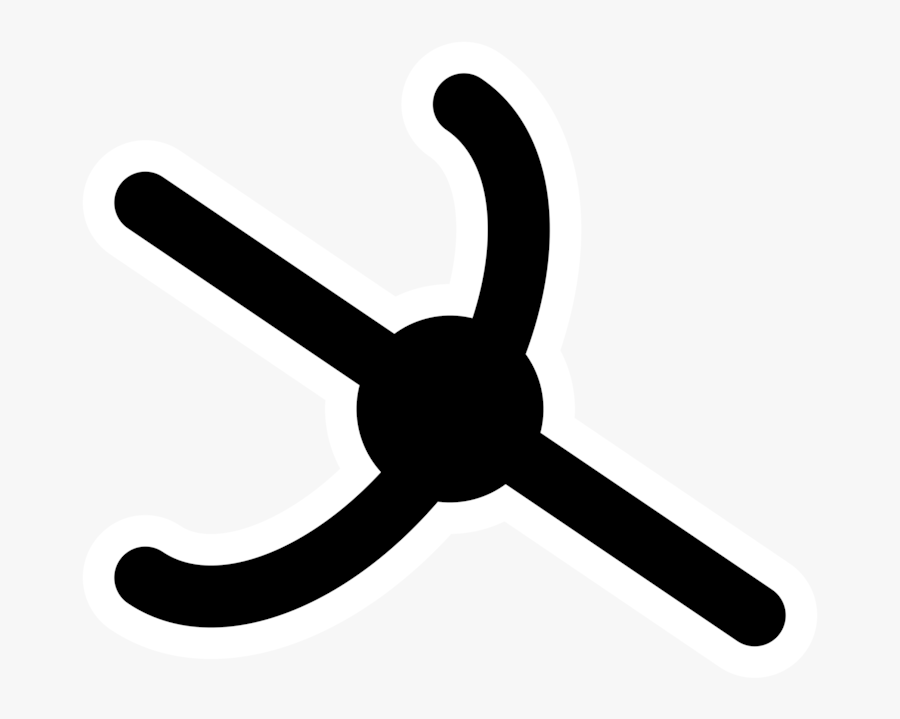 Silhouette,symbol,line - Ceiling Fan, Transparent Clipart