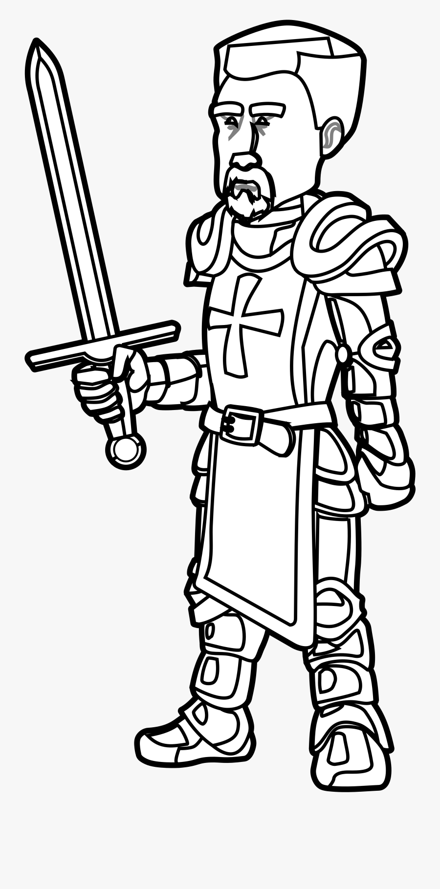 Trex Clipart Black And White - Knight Clipart Black And White, Transparent Clipart