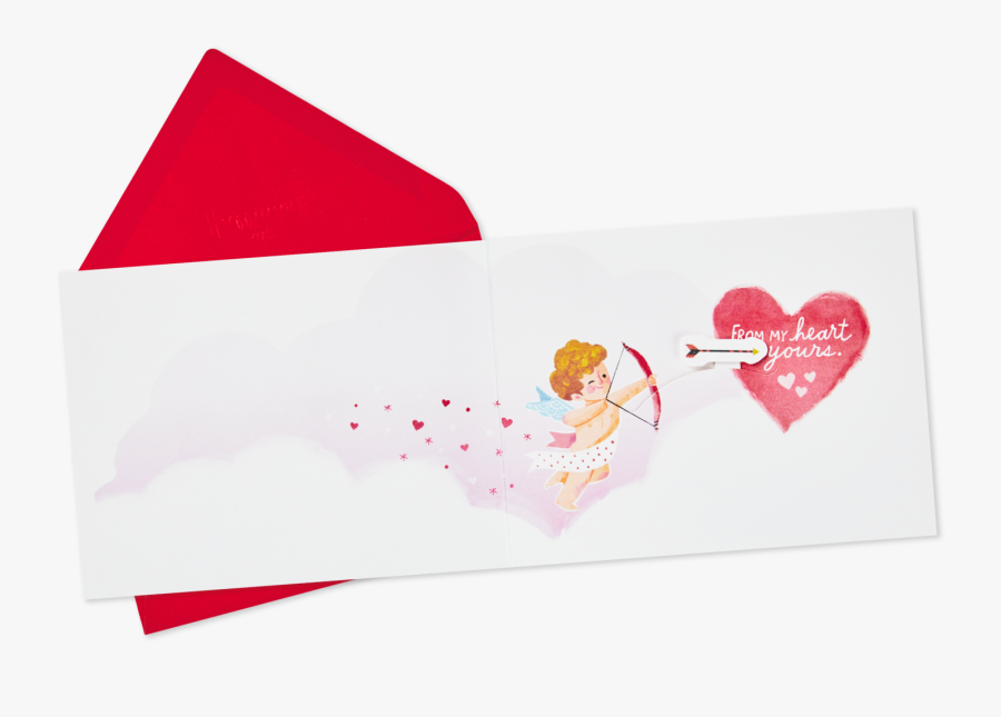 Happy Heart Day Cupid Mini Pop Up Valentine"s Day - Heart, Transparent Clipart
