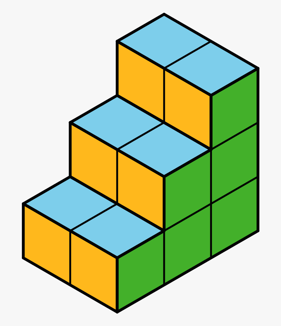 Measure Clipart Cubic - Twelve Cubes Are Stacked To Make This Figure, Transparent Clipart
