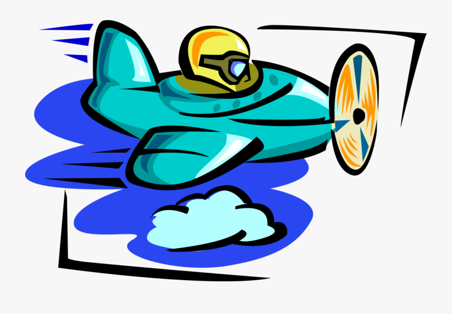 Vector Illustration Of Small Fixed Wing Piston Powered, Transparent Clipart