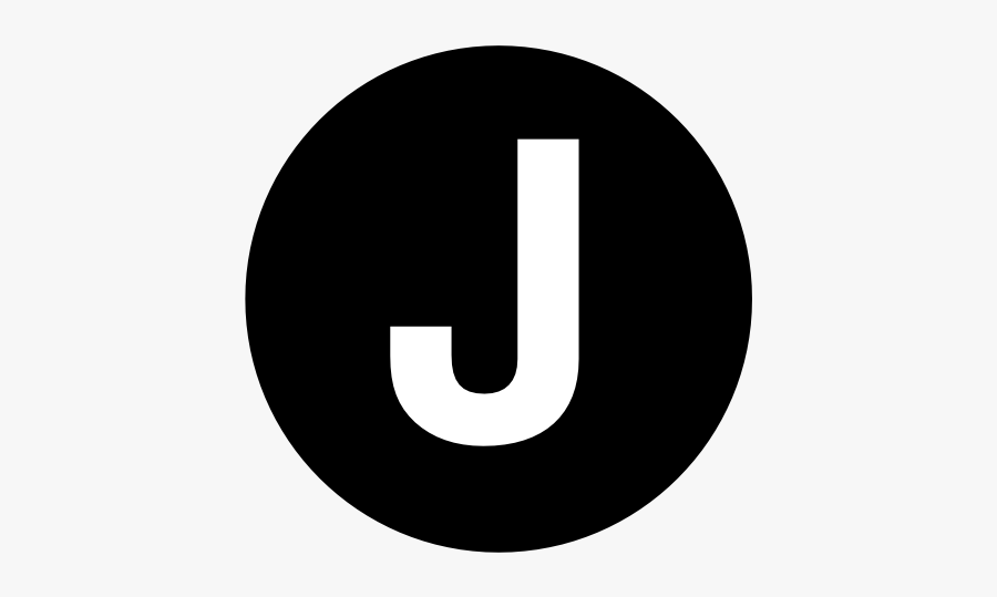 Letter J In A Circle, Transparent Clipart