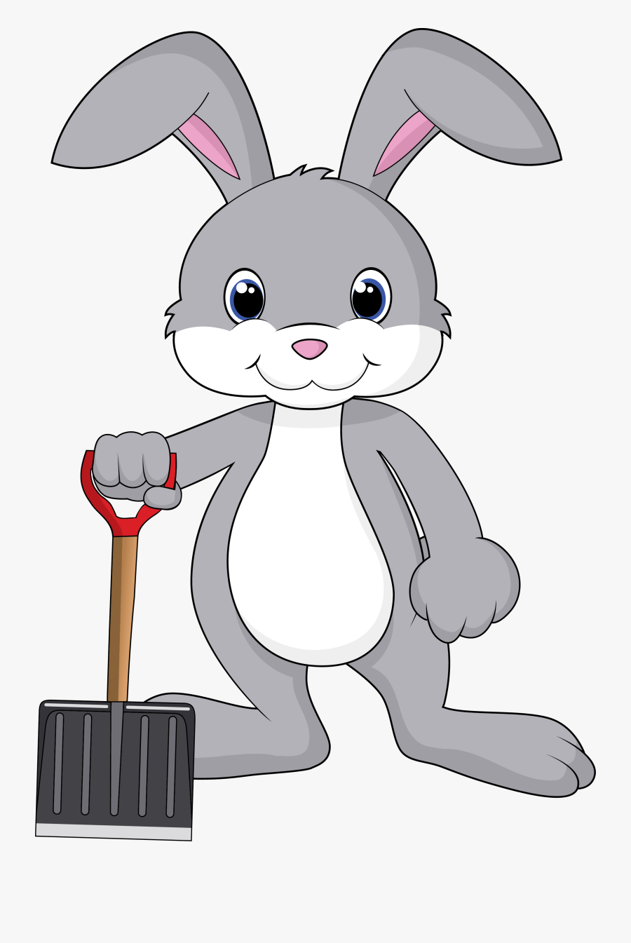 Cartoon Under Construction Rabbit, Transparent Clipart