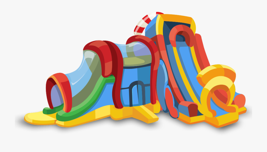 Selection Of Bouncy Castles - Inflatable Waterslide Clip Art, Transparent Clipart