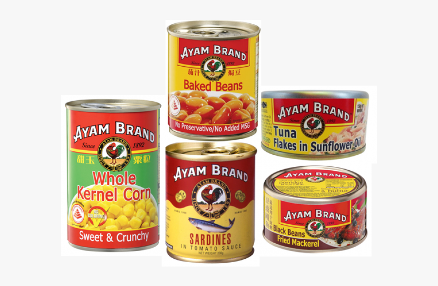 Donation Box Set 3b - Ayam Brand Canned Food, Transparent Clipart