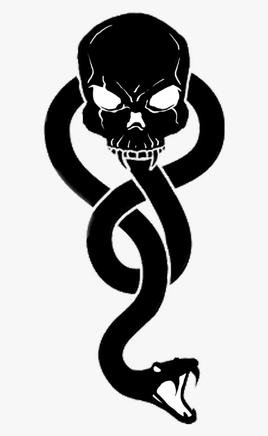 Transparent Black Mamba Clipart - Snake Tattoo, Transparent Clipart