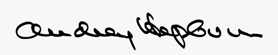 Audrey Hepburn Autograph Png, Transparent Clipart