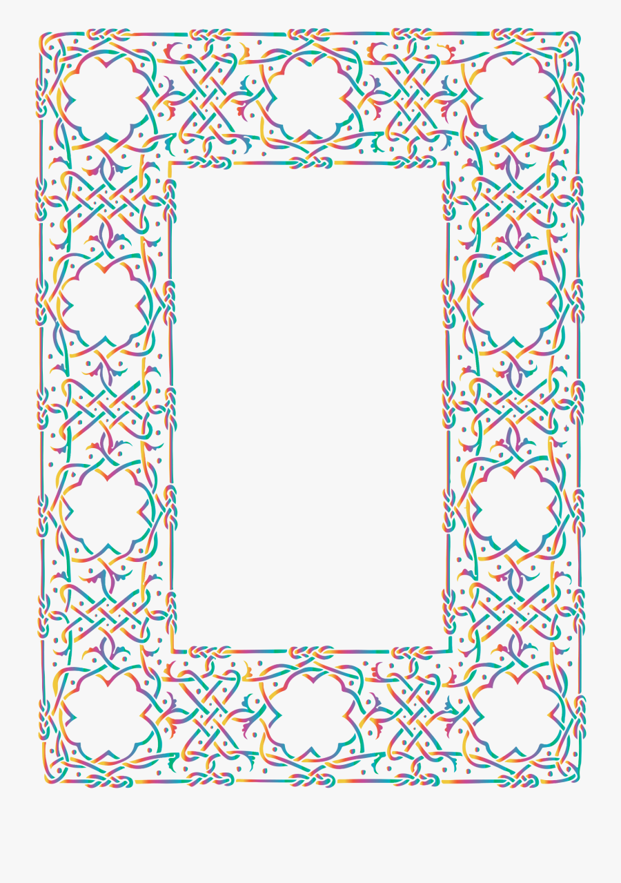 Geometric Decor Png Border Clipart , Png Download - Rectangle Ornate Frame Png, Transparent Clipart