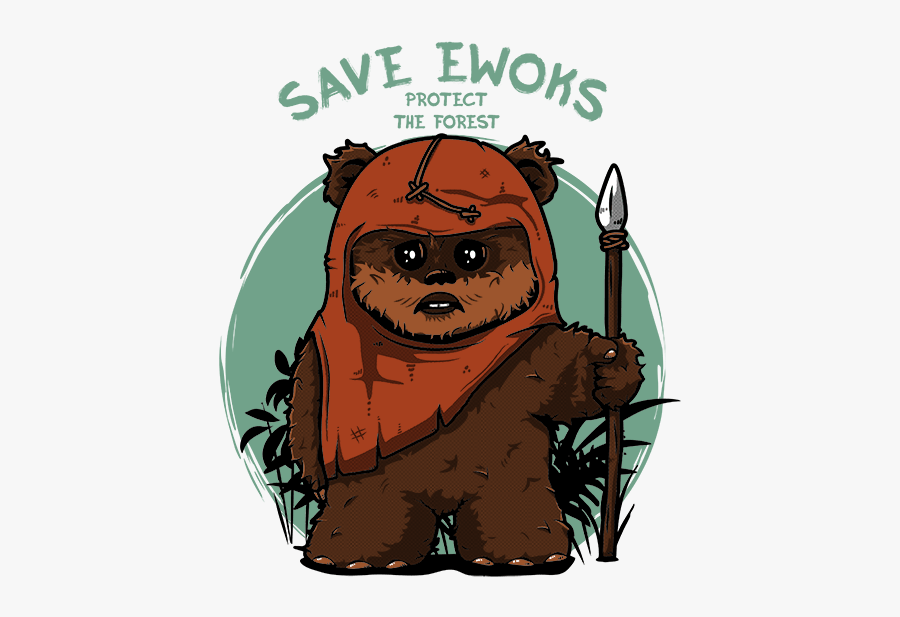 Ewok Clipart 1 » Clipart Portal - Ewoks Star Wars Tee Shirt, Transparent Clipart