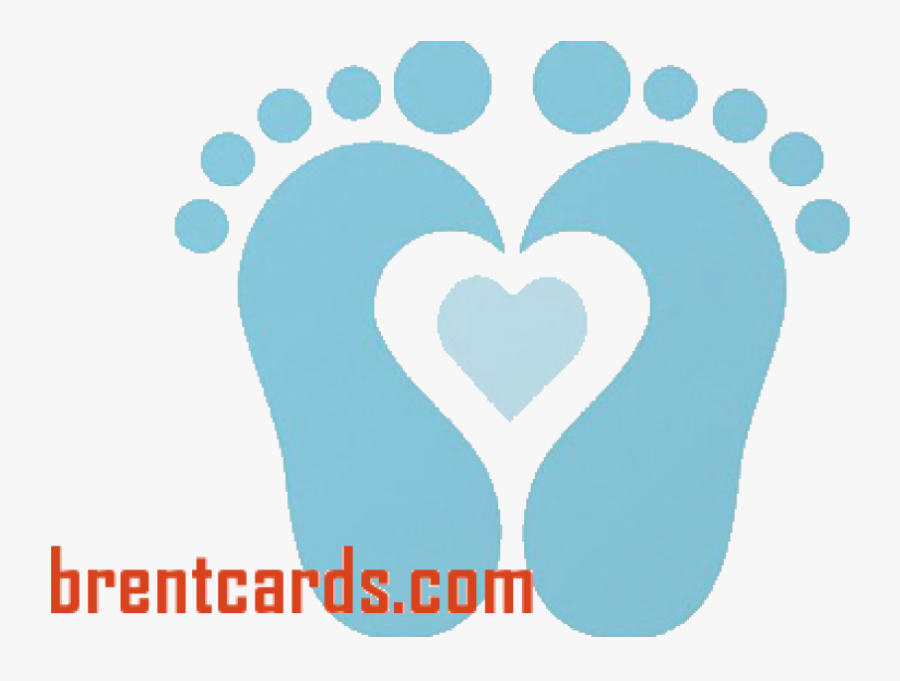 Girl Shower Invitations Free - Blue Baby Footprints Clipart, Transparent Clipart