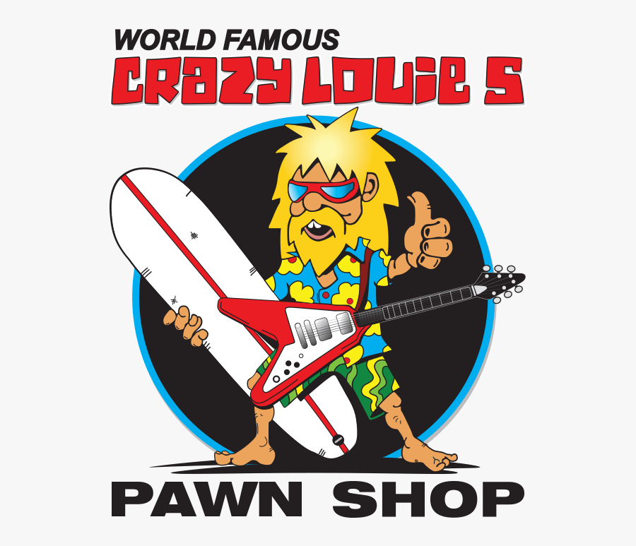 Transparent Cartoon Chain Png - Crazy Louies Pawn Shop Logo, Transparent Clipart