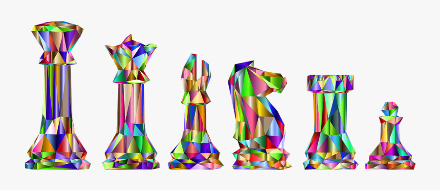 Chess Game Bishop King Knight Pawn Pieces Play - Chess Piece Polygon Art, Transparent Clipart