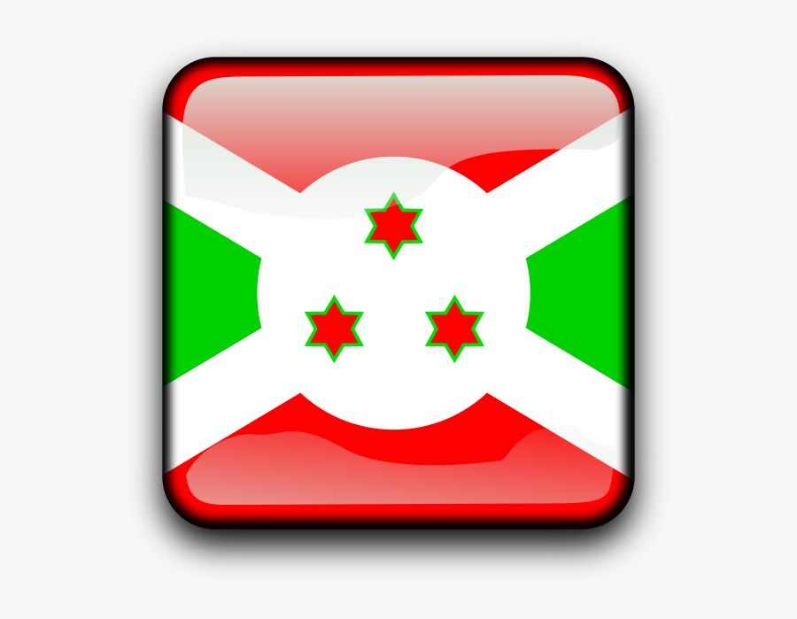 Burundi Flag Square, Transparent Clipart