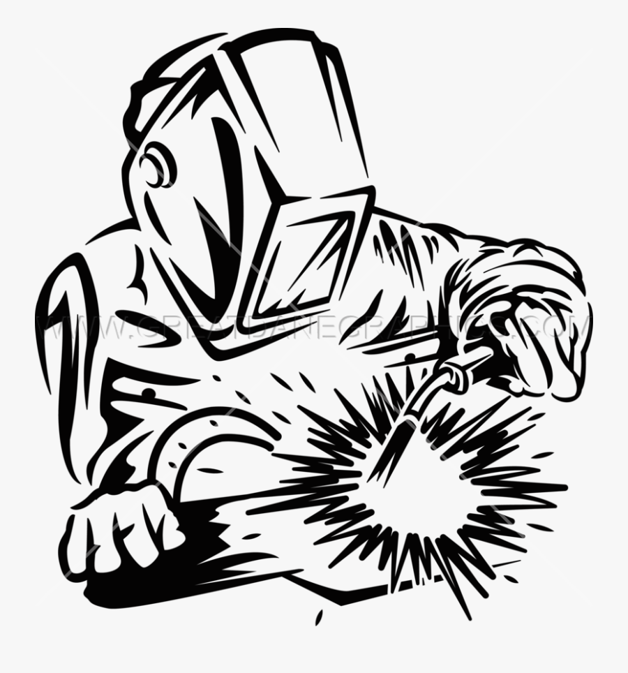 Welder Drawing Free Collection - Black And White Welder , Free Transparent ...