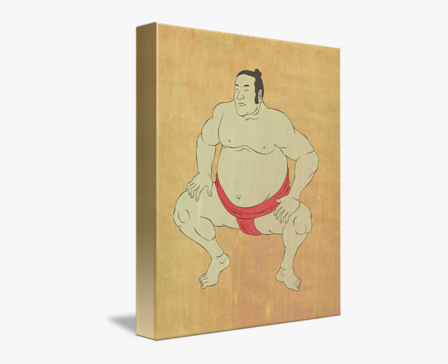 Wrestler Drawing Sumo Japanese - Japanese Sumo Wrestler, Transparent Clipart