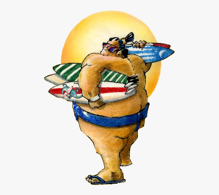Paul Reynolds, Sumo, Sumo Surfing, Tsumo Brothers - Illustration, Transparent Clipart