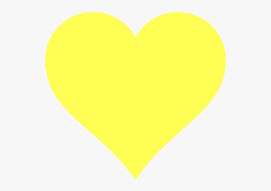 Canary Heart Clip Art - Transparent Background Yellow Heart, Transparent Clipart