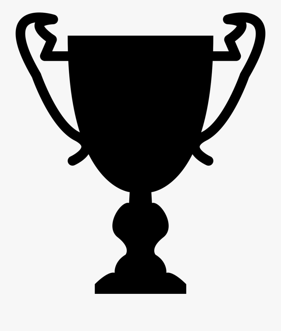 Trophy Cup Big Black Shape Svg Png Icon Free Download - Trophy Png Black And White, Transparent Clipart