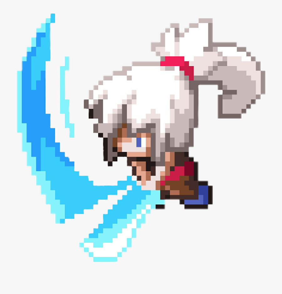 #pixel #pixelart #pixelated #pixels #anime #sword #attack - Pixel Art Sword Attack, Transparent Clipart