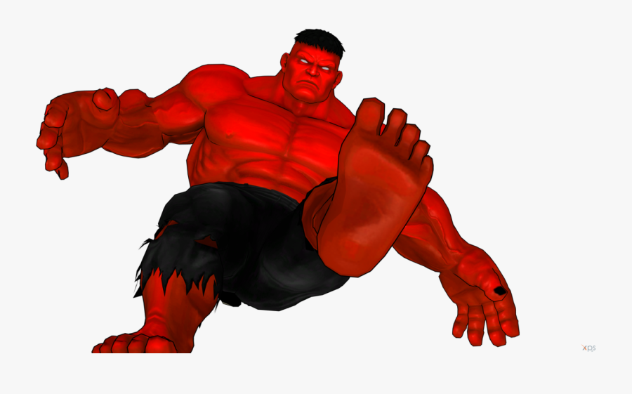 Red Hulk Stomp By Krikkadog139-d7a7fme - Hulk And Red Hulk Feet, Transparent Clipart