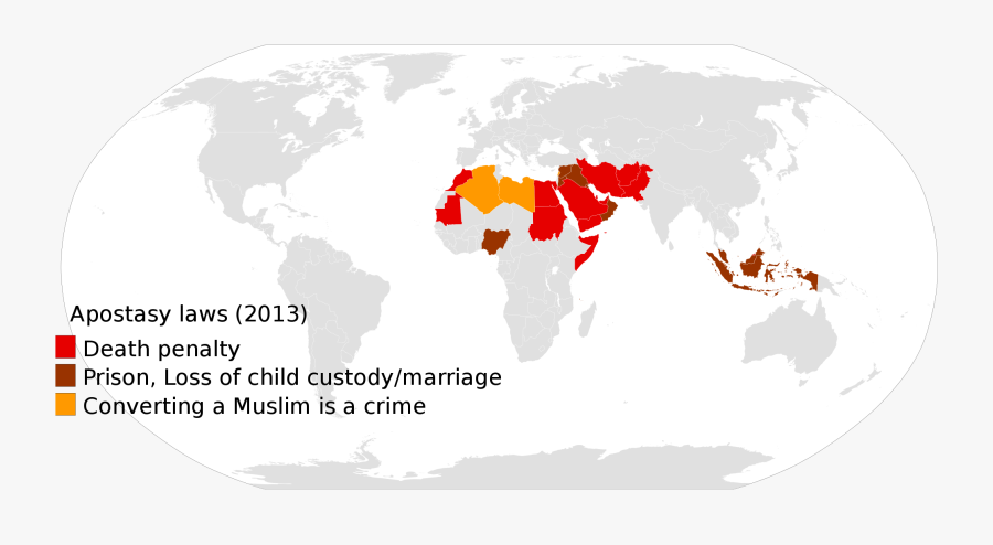 Death Penalty States Map New Apostasy - Apostasy Islam, Transparent Clipart