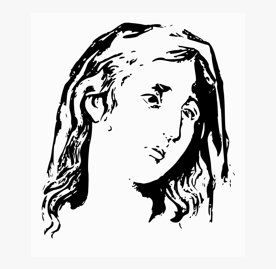 Face Expression Woman - Animasi Gambar Hitam Putih Cewe, Transparent Clipart