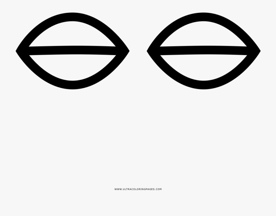 Closed Eyes Coloring Page - Circle , Free Transparent Clipart - ClipartKey