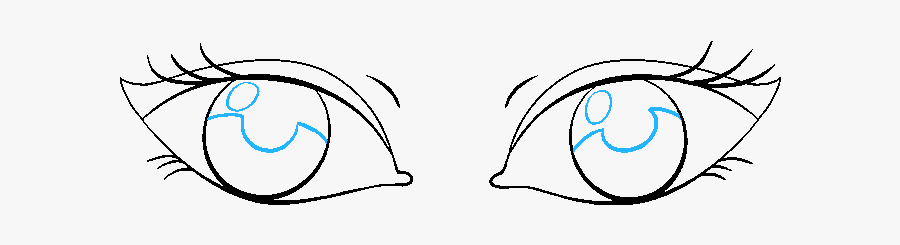 How To Draw Eyes - Draw Small Eyes Easy Step, Transparent Clipart