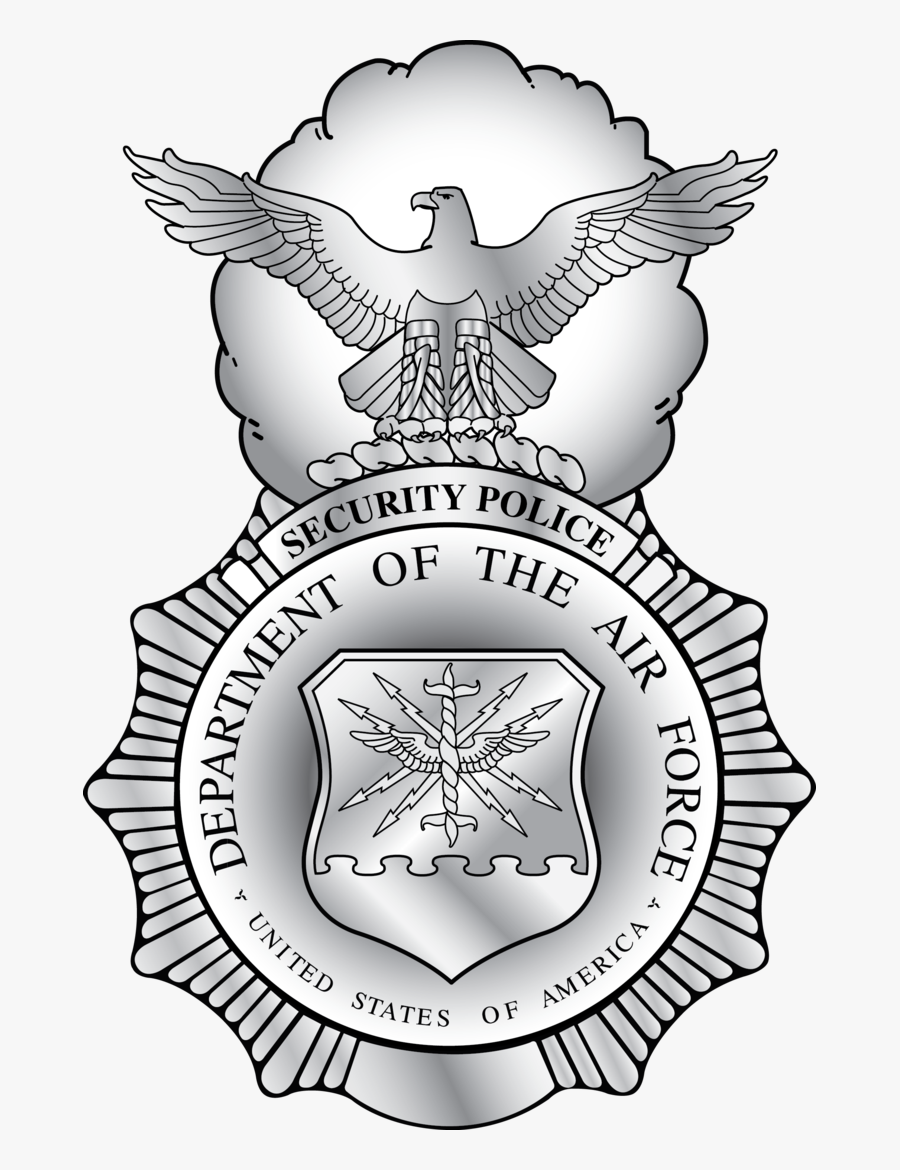 Sf Badge - Security Police Department Of The Air Force, Transparent Clipart
