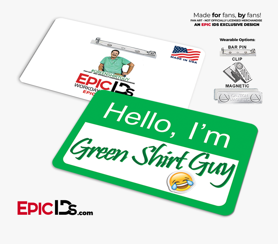 "hello I"m Green Shirt Guy - Graphics, Transparent Clipart
