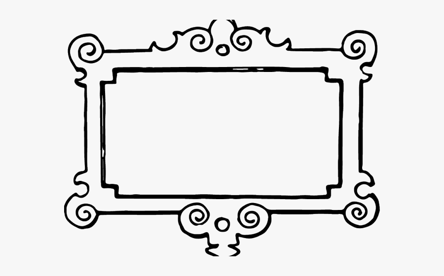 Frame Clipart Ribbon - Flower Frame Clipart Black And White, Transparent Clipart