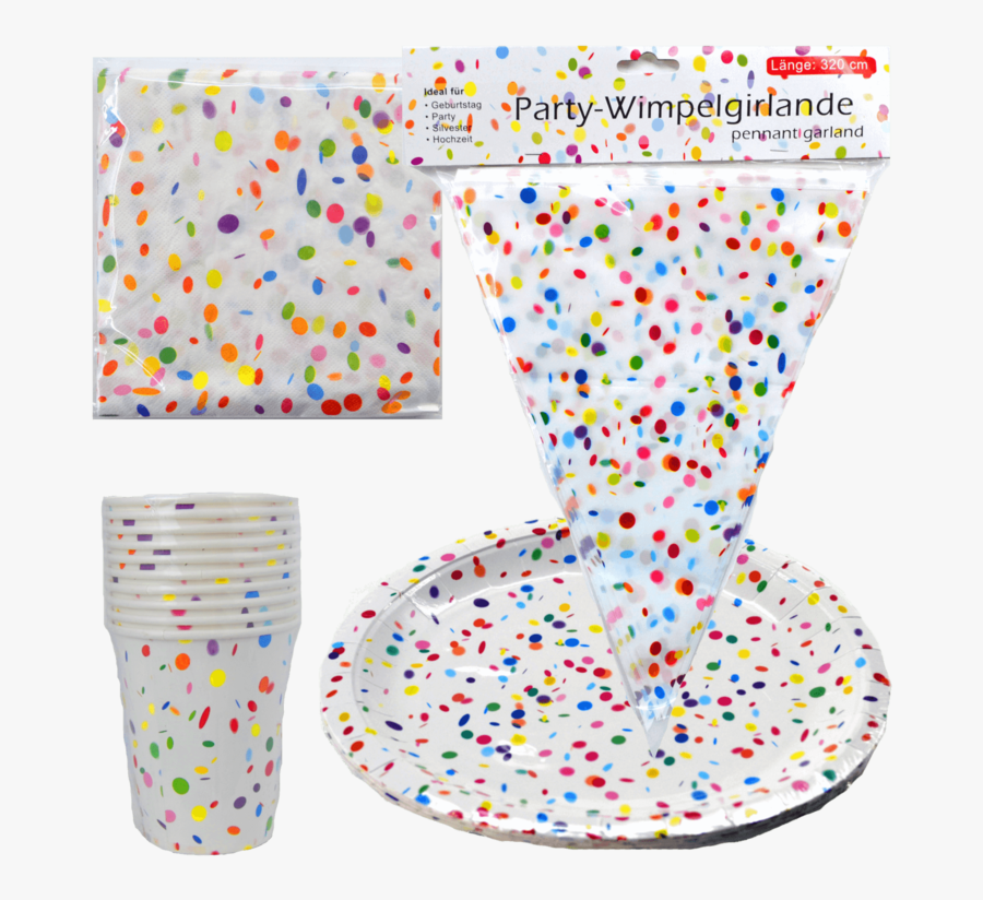 Party Set "confetti - Paper Plate Clipart, Transparent Clipart