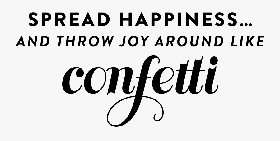 Just Add Confetti Has Been Featured On Kara"s Party - Calligraphy, Transparent Clipart
