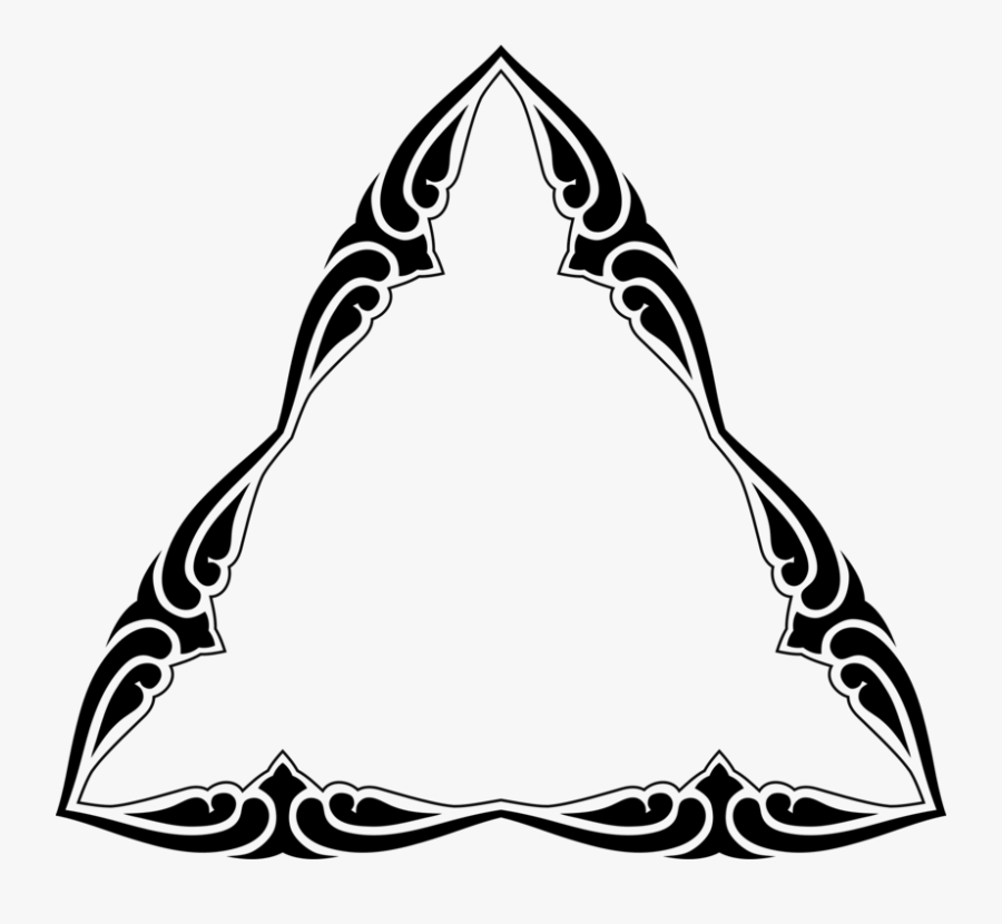 Triangle Clip Thing Clipart Black White - Gambar Segitiga Png, Transparent Clipart
