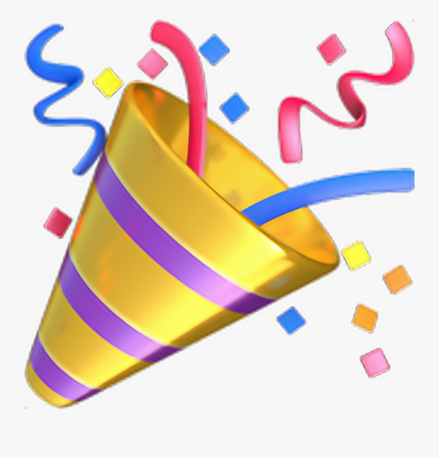 ❁ Party Popper Emoji 🎉 Party Popper Emoji Emoticon - Party Emoji, Transparent Clipart