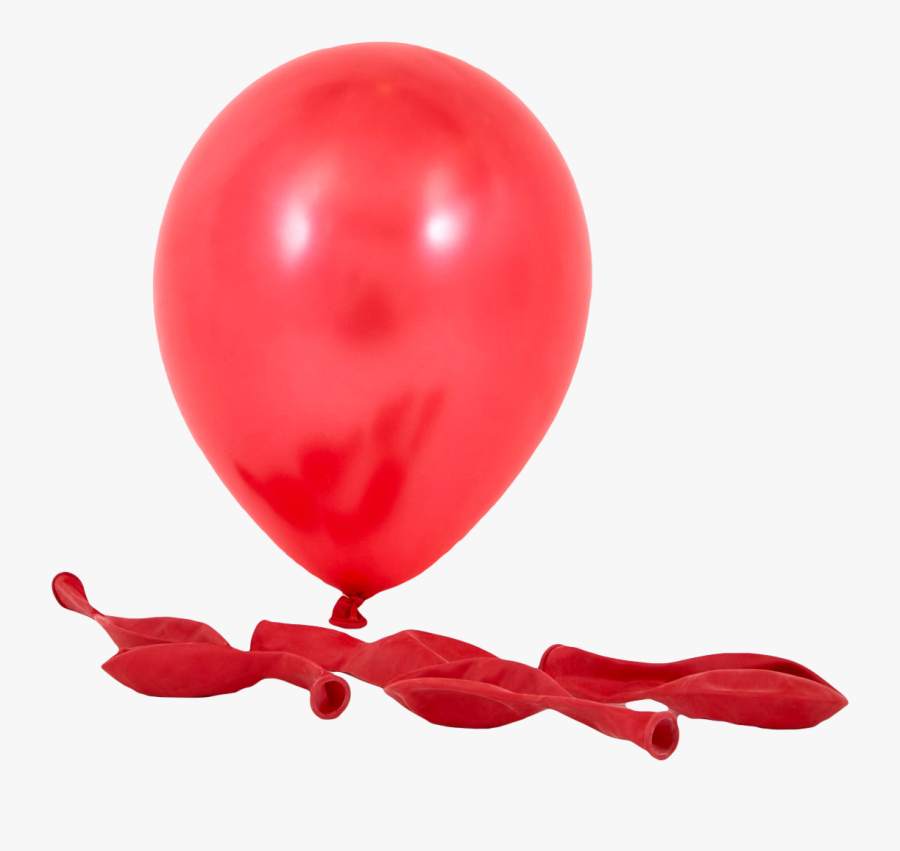 Red Metallic Latex Balloons, Transparent Clipart