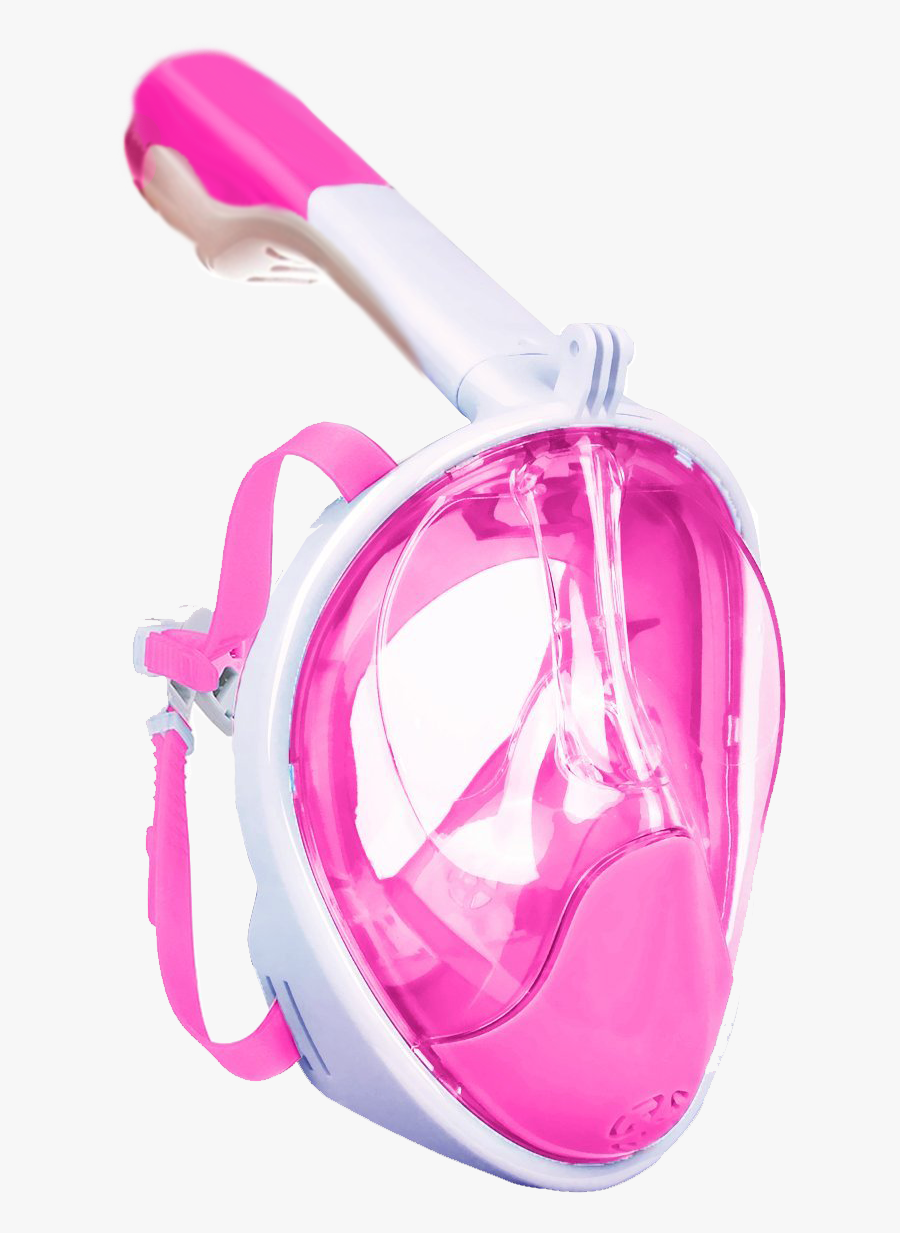 Pink Mask Png - Snorkeling Full Face Diving Mask, Transparent Clipart