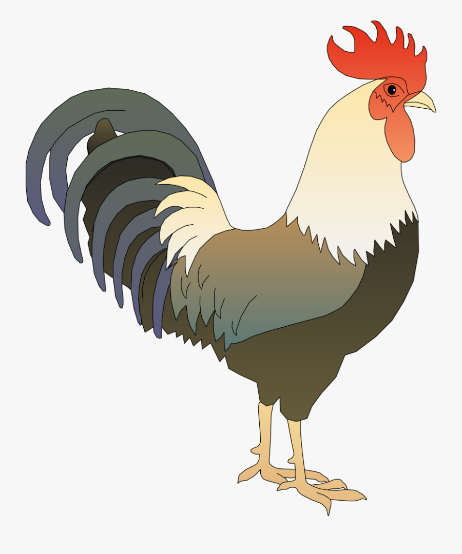 Black And White Rooster - Hahn Clipart, Transparent Clipart