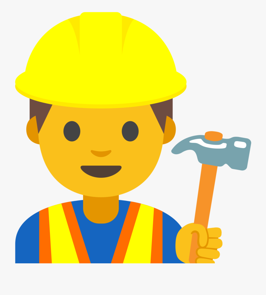 Hat Svg Construction - Construction Worker Emoji Png, Transparent Clipart