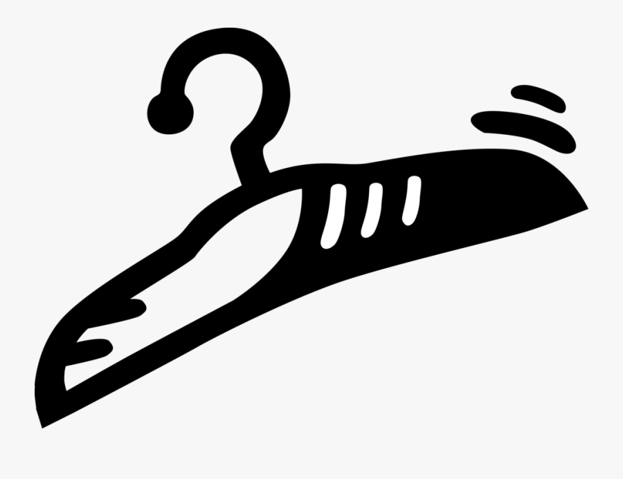 Vector Illustration Of Clothes Hanger Or Coat Hanger - Illustration, Transparent Clipart