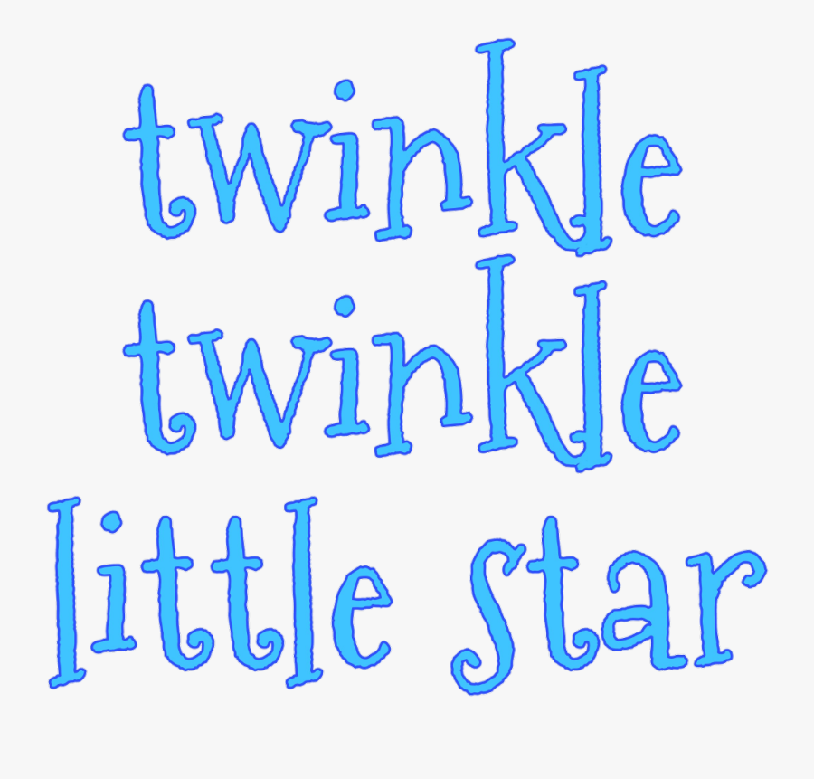 #twinkle #star #words #fonts #christmas #sticker#blue - Calligraphy, Transparent Clipart
