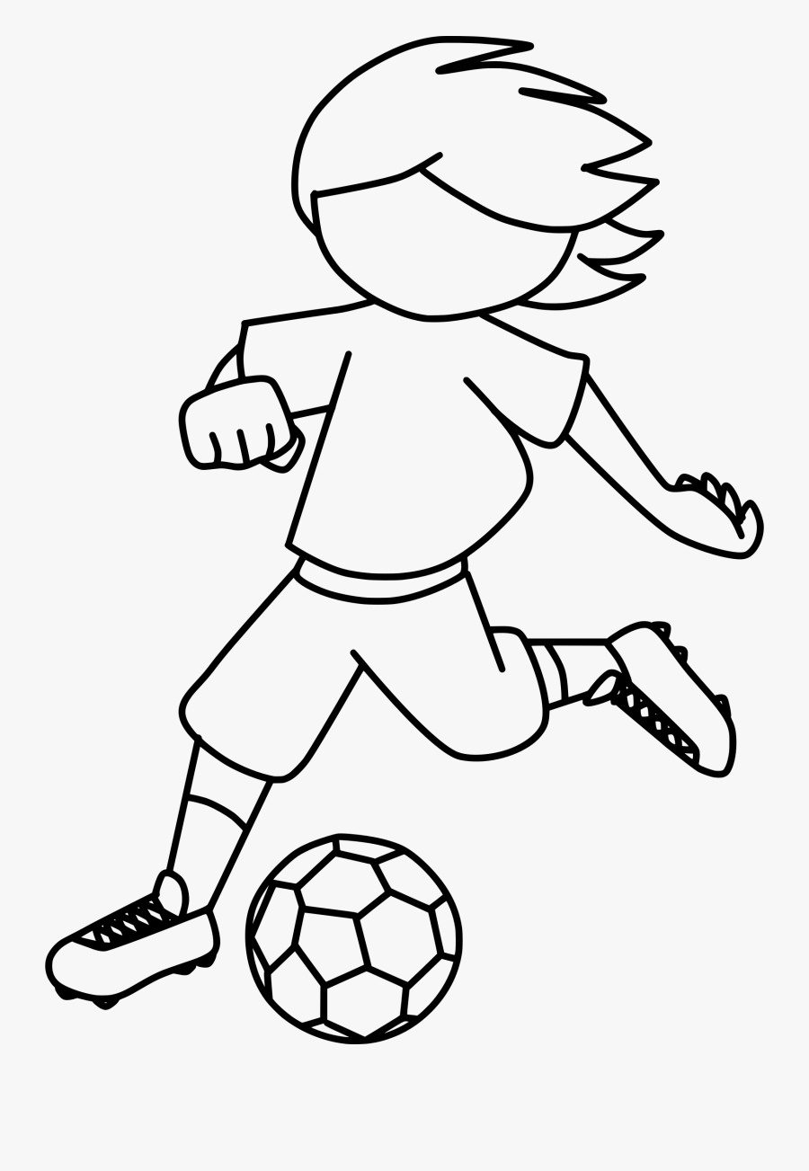 Soccerball Drawing Handball Ball - Footballer Kicking A Ball Cartoon, Transparent Clipart