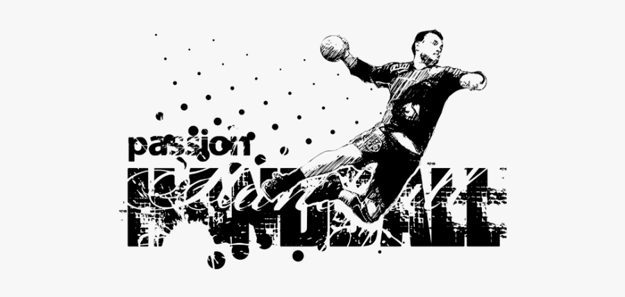 Clip Art Vinilos Deportes Jugador De - Handball Background, Transparent Clipart