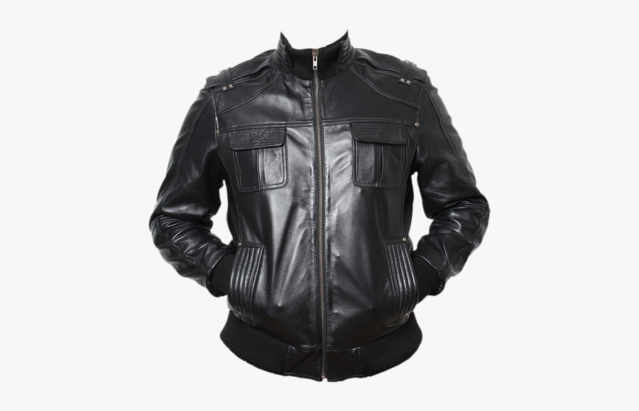 Leather Jacket Clothing Fashion - Leather Jacket Men Png, Transparent Clipart