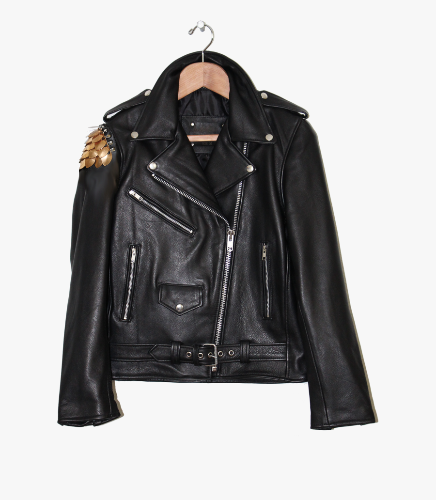 Coat Clipart Leather Jacket - 3sixteen X Schott Perfecto, Transparent Clipart