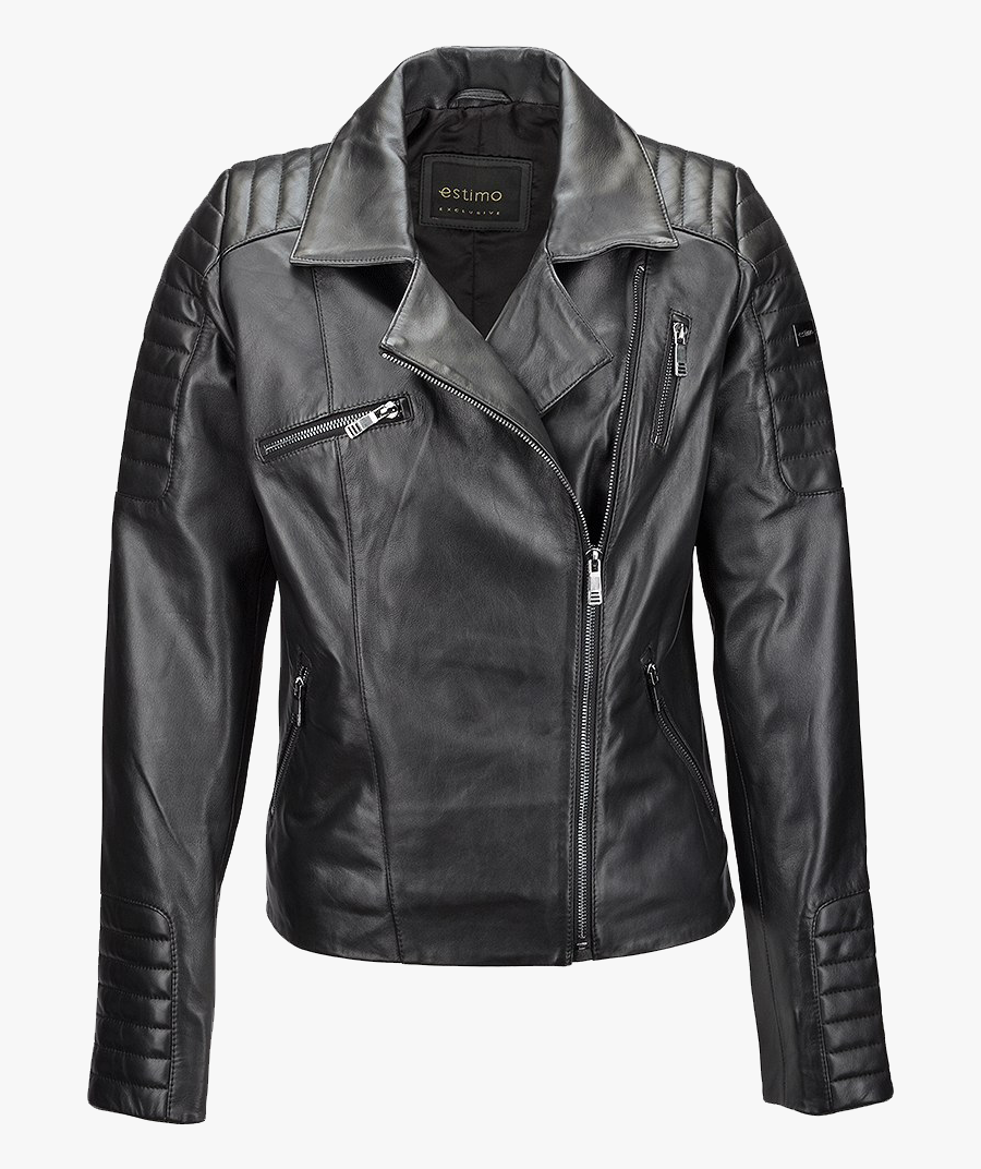 Black Leather Jacket Transparent - Leather Jacket, Transparent Clipart